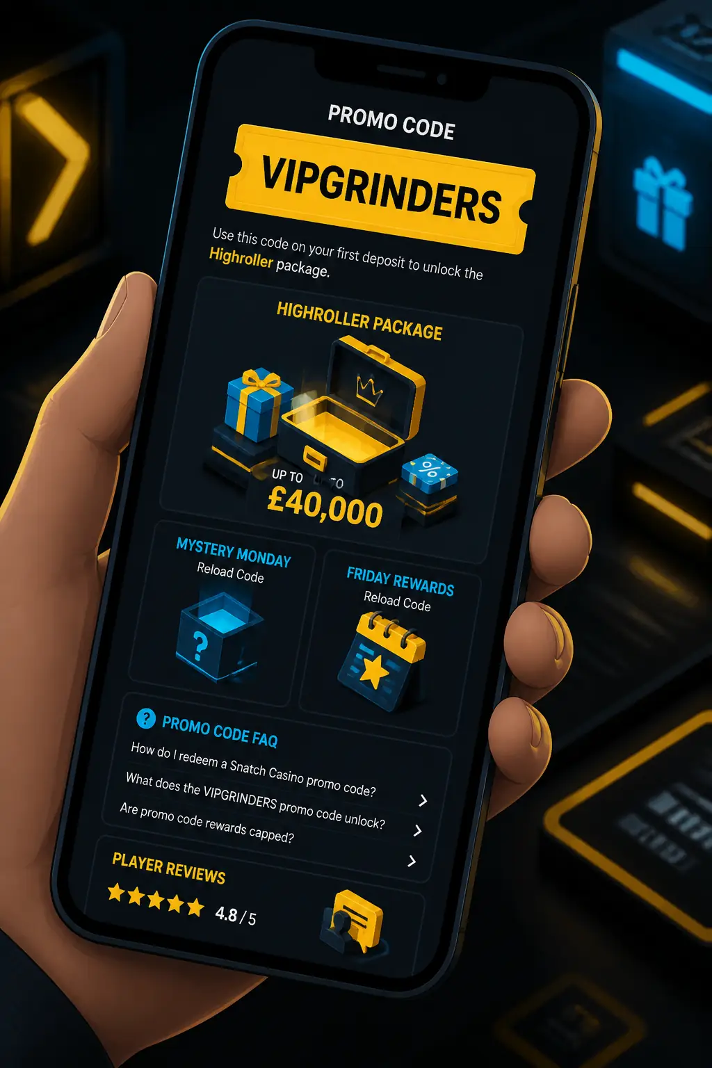 Snatch Casino Promo Code visual guide for Snatch Casino